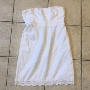 JCrew White strapless dress